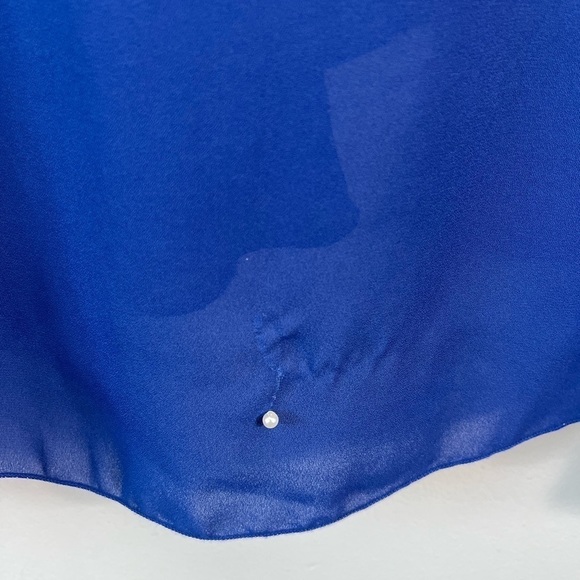 Vintage Royal Blue Pearl Embellished Cardigan 12 - Picture 4 of 7